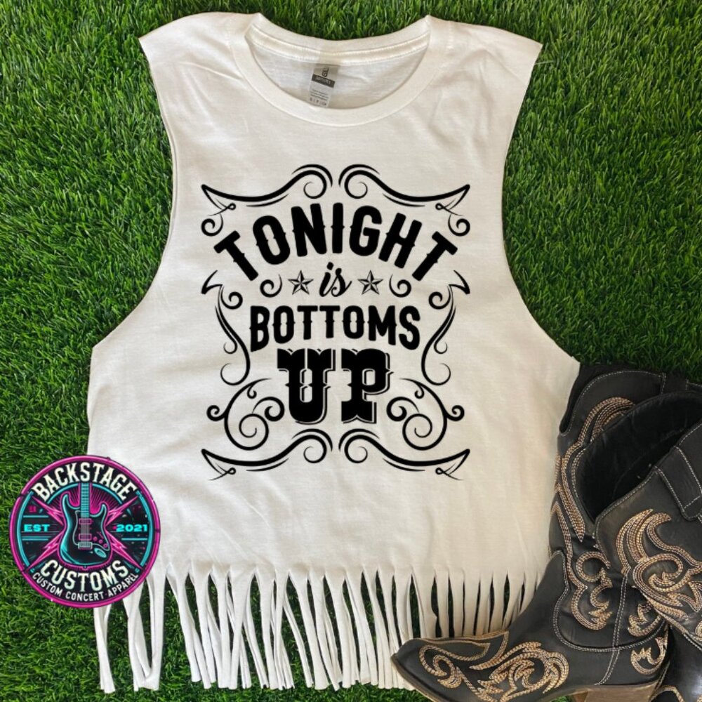 Bottoms Up Fringe Muscle Tank